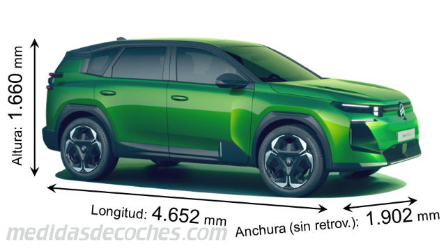 Citroën C5 Aircross largo x ancho x alto