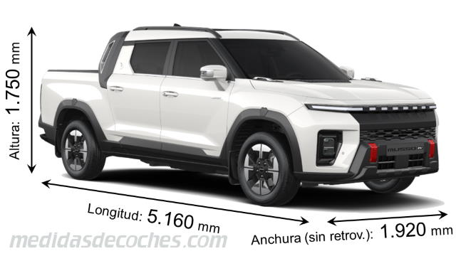 KGM Musso EVX tamaño