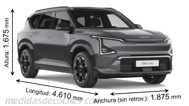 Kia EV5 largo x ancho x alto