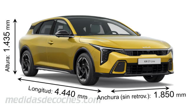 Kia K4 cotas en mm