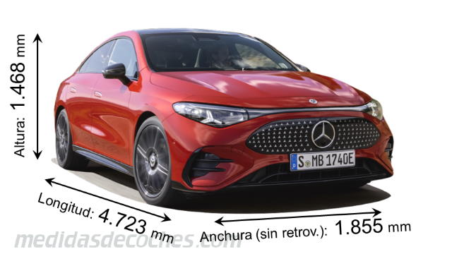 Mercedes-Benz CLA Coupé largo x ancho x alto