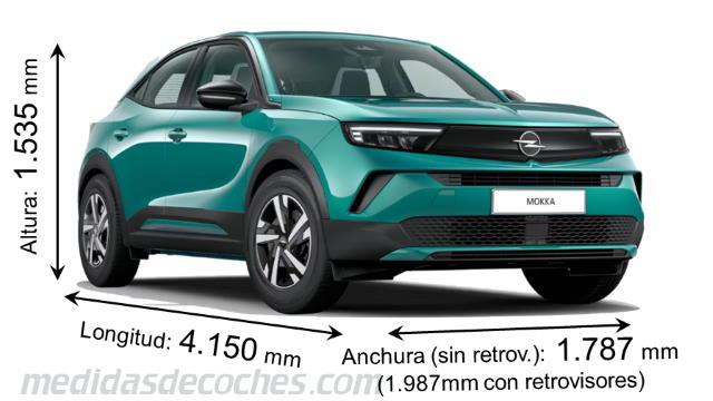 Opel Mokka cotas en mm