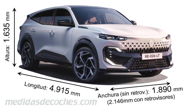 Renault Filante largo x ancho x alto