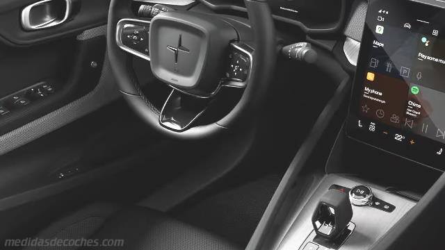 Detalle interior del Polestar 2-