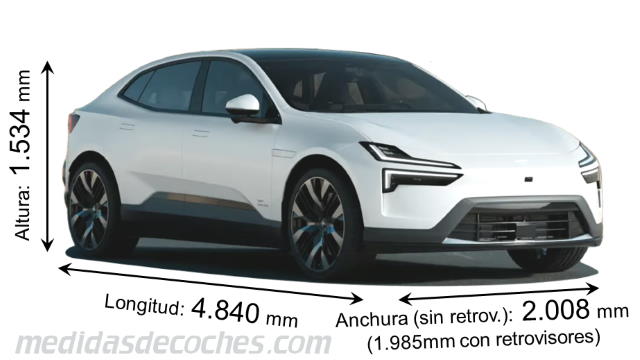 Polestar 4 cotas en mm